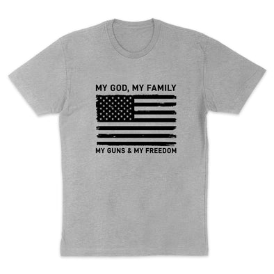 My God My Family Black Print Men's Apparel