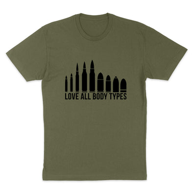 Love All Body Types Black Print Men's Apparel