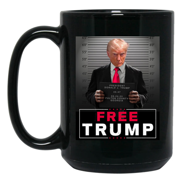 Trump Mugshot Sign 15oz Coffee Mug