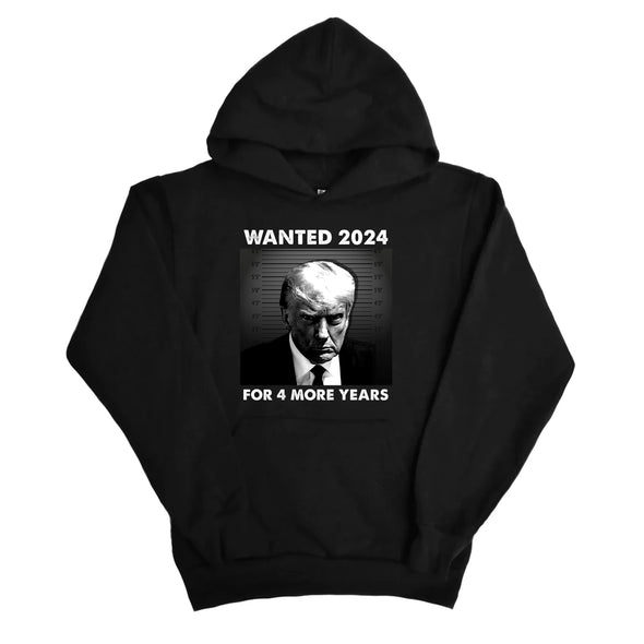 Wanted For President Black & White Hoodie