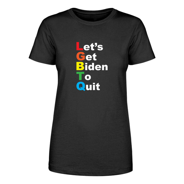 Let's Get Biden To Quit Rainbow Women's Apparel